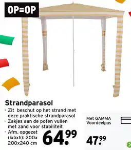 GAMMA Strandparasol aanbieding
