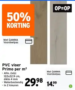 GAMMA PVC vloer Primo per m² aanbieding