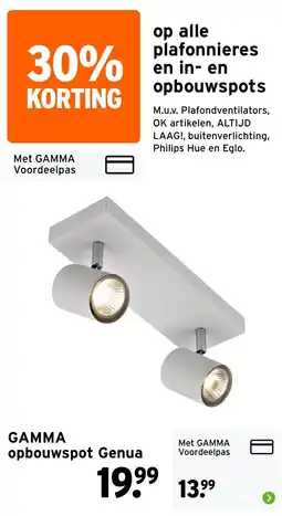 GAMMA Gamma opbouwspot genua aanbieding