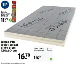 GAMMA Idelco PIR isolatieplaat dikte 6 cm 120x60 cm aanbieding