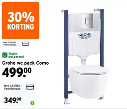 GAMMA Grohe wc pack Como aanbieding
