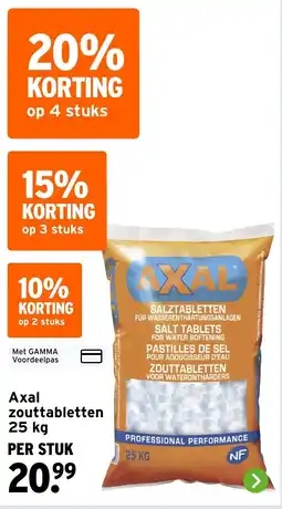 GAMMA Axal zouttabletten aanbieding