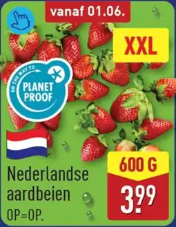 ALDI Nederlandse aardbeien aanbieding