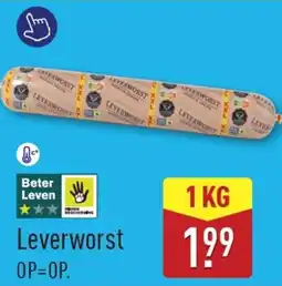 ALDI Leverworst aanbieding