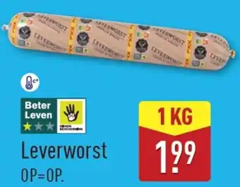 ALDI Leverworst aanbieding