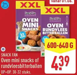 ALDI Shack Fan Oven mini snacks of rundvleesbitterballen aanbieding