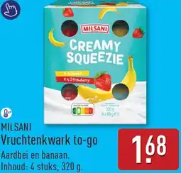 ALDI Milsani Vruchtenkwark to-go aanbieding