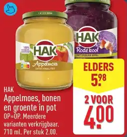 ALDI Hak Appelmoes, bonen en groente in pot aanbieding