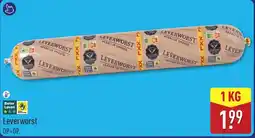 ALDI Leverworst aanbieding