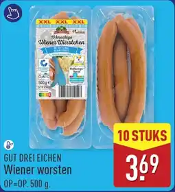 ALDI Gut Drei Eichen Wiener worsten aanbieding