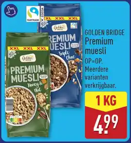 ALDI Golden Bridge Premium muesli aanbieding