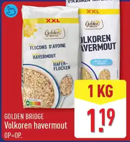ALDI Golden Bridge Volkoren havermout aanbieding