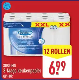 ALDI Sublimo 3-laags keukenpapier aanbieding