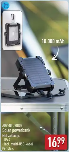 ALDI Adventuridge Solar powerbank aanbieding