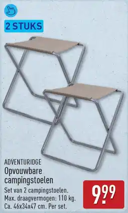 ALDI Adventuridge Opvouwbare campingstoelen aanbieding