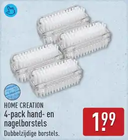 ALDI Home Creation 4-pack hand en nagelborstels aanbieding