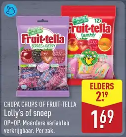 ALDI Chupa chups of Fruit-tella Lolly's of snoep aanbieding
