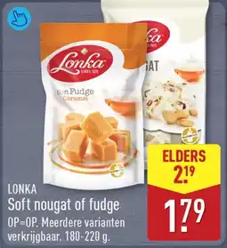ALDI Lonka Soft nougat of fudge aanbieding
