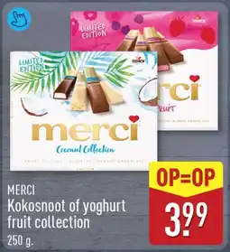 ALDI Merci Kokosnoot of yoghurt fruit collection aanbieding