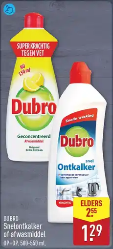 ALDI Dubro Snelontkalker of afwasmiddel aanbieding