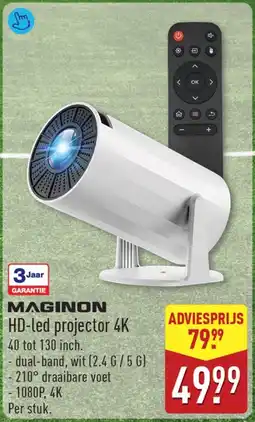 ALDI Maginon HD-led projector 4K aanbieding