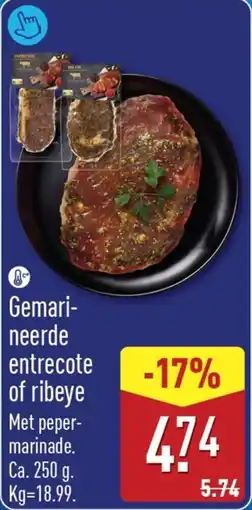 ALDI Gemarineerde entrecote of ribeye aanbieding