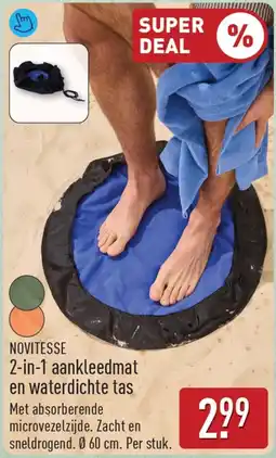 ALDI Novitesse 2-in-1 aankleedmat en waterdichte tas aanbieding