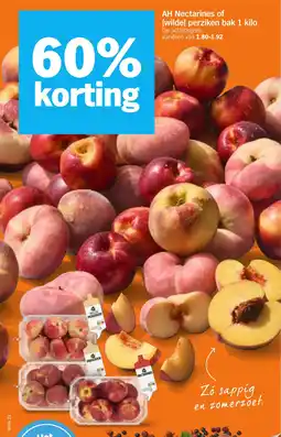 Albert Heijn AH Nectarines of (wilde) Perziken aanbieding