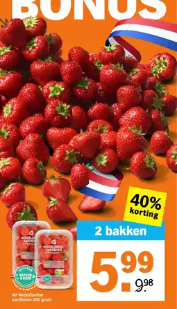 Albert Heijn AH Nederlandse Aardbeien aanbieding