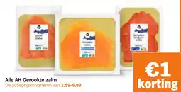 Albert Heijn Alle AH Gerookte zalm aanbieding