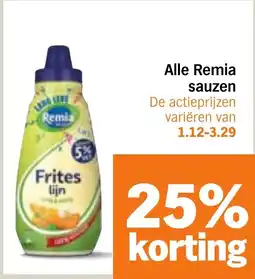 Albert Heijn Alle Remia Sauzen aanbieding