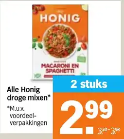 Albert Heijn Alle Honig Droge Mixen aanbieding