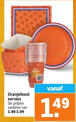 Albert Heijn Oranjefeest Servies aanbieding