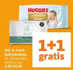 Albert Heijn Alle A-merk Babydoekjes aanbieding