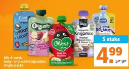 Albert Heijn Alle A-merk Baby en Peuterknijpzakjes Single Packs aanbieding