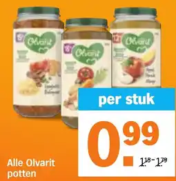 Albert Heijn Alle Olvarit Potten aanbieding