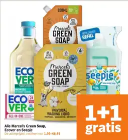 Albert Heijn Alle Marcel's Green Soap, Ecover en Seepje aanbieding