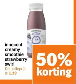Albert Heijn Innocent Creamy Smoothie Strawberry Swirl aanbieding