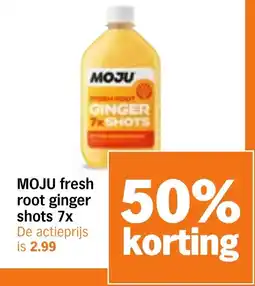 Albert Heijn MOJU fresh root ginger shots 7x aanbieding