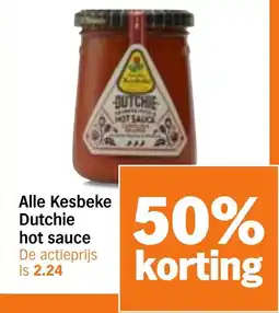 Albert Heijn Alle Kesbeke Dutchie Hot Sauce aanbieding