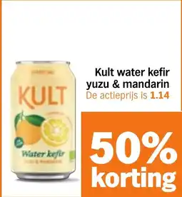 Albert Heijn Kult Water Kefir Yuzu & Mandarin aanbieding