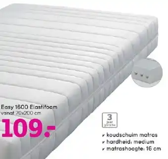 Leen Bakker Easy 1600 Elastifoam 70x200 cm aanbieding
