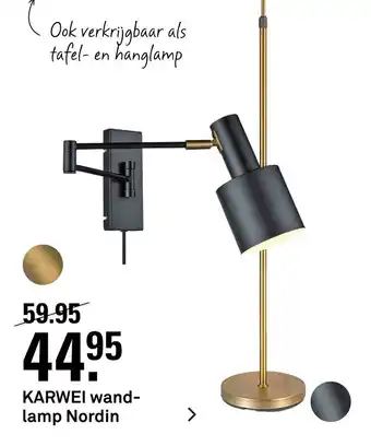 Karwei KARWEI wandlamp Nordin aanbieding