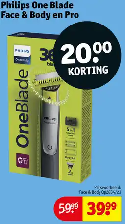 Kruidvat Philips One Blade Face & Body en Pro aanbieding