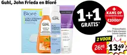 Kruidvat Guhl, John Frieda en Bioré aanbieding