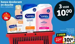 Kruidvat Sanex deodorant en douche aanbieding