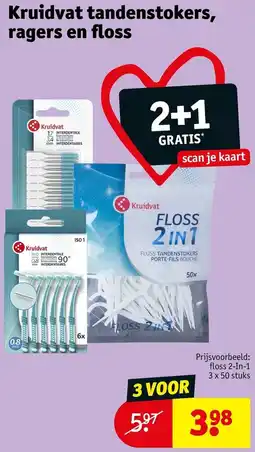 Kruidvat Kruidvat tandenstokers, ragers en floss aanbieding