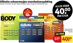 Kruidvat Gillette scheermesjes voordeelverpakking aanbieding