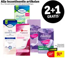 Kruidvat Alle incontinentie artikelen aanbieding