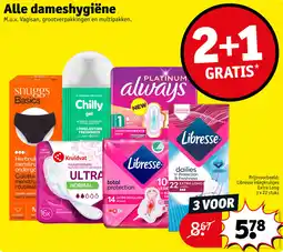 Kruidvat Alle dameshygiëne aanbieding